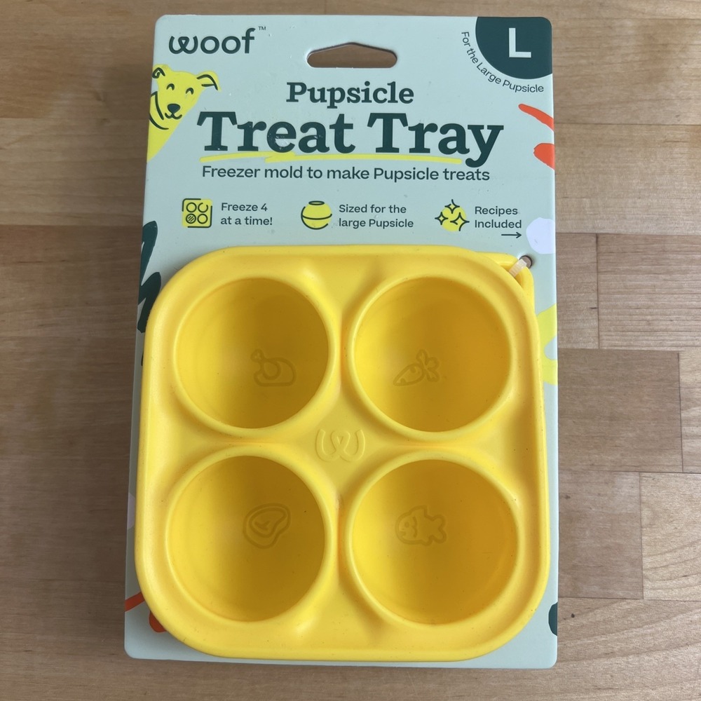 NEW WOOF Pupsicle Treat Tray Mold‎ LARGE Dog Freeze Frozen Filler Rewards Train